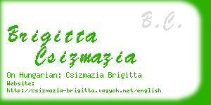 brigitta csizmazia business card